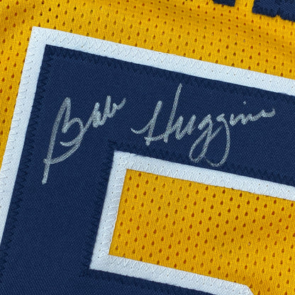 Autographed/Signed Bob Huggins West Virginia Yellow College Basketball Jersey JSA COA