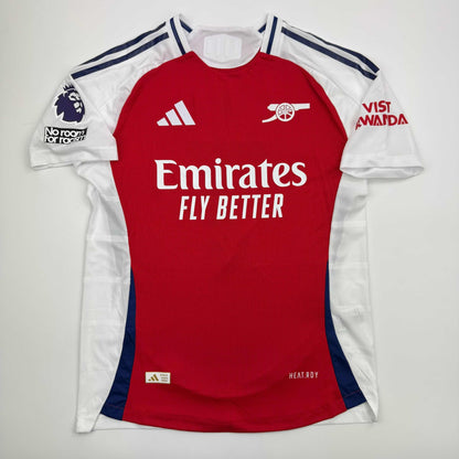 Autographed/Signed Bukayo Saka Arsenal Red Soccer Jersey Beckett BAS COA
