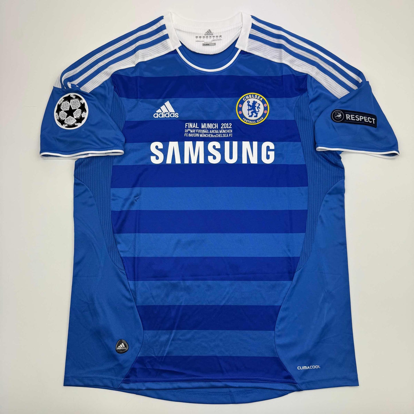 Autographed/Signed Didier Drogba Chelsea FC Blue Soccer Futbol Jersey Beckett BAS COA