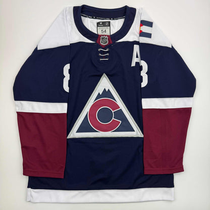 Autographed/Signed Cale Makar Colorado Avs Avalanche Blue Authentic Hockey Jersey Fanatics COA