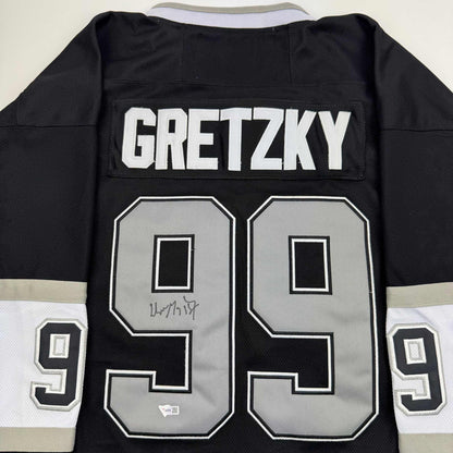 Autographed/Signed Wayne Gretzky Los Angeles Kings Black Hockey Jersey Fanatics COA