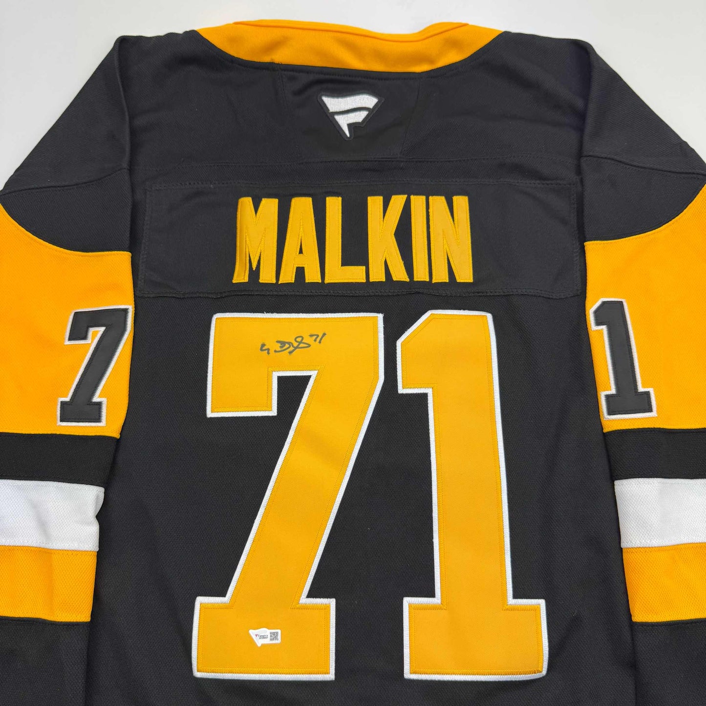 Autographed/Signed Evgeni Malkin Pittsburgh Penguins Authentic Black Hockey Jersey Fanatics COA