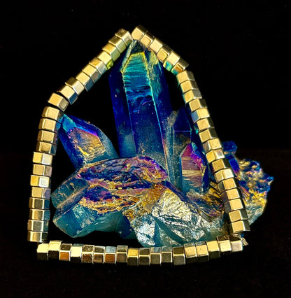 Sleek Silver Cube Beaded Bracelet – Minimalist Style for Any Occasion