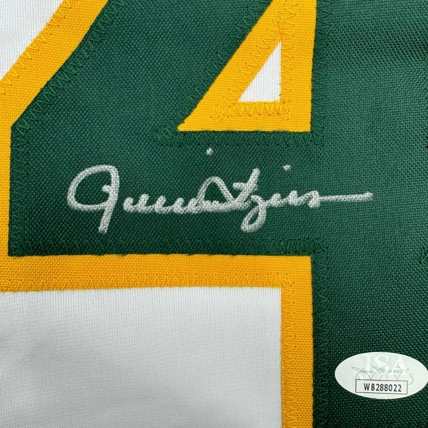 Framed Autographed/Signed Rollie Fingers 35x39 Oakland White Baseball Jersey JSA COA
