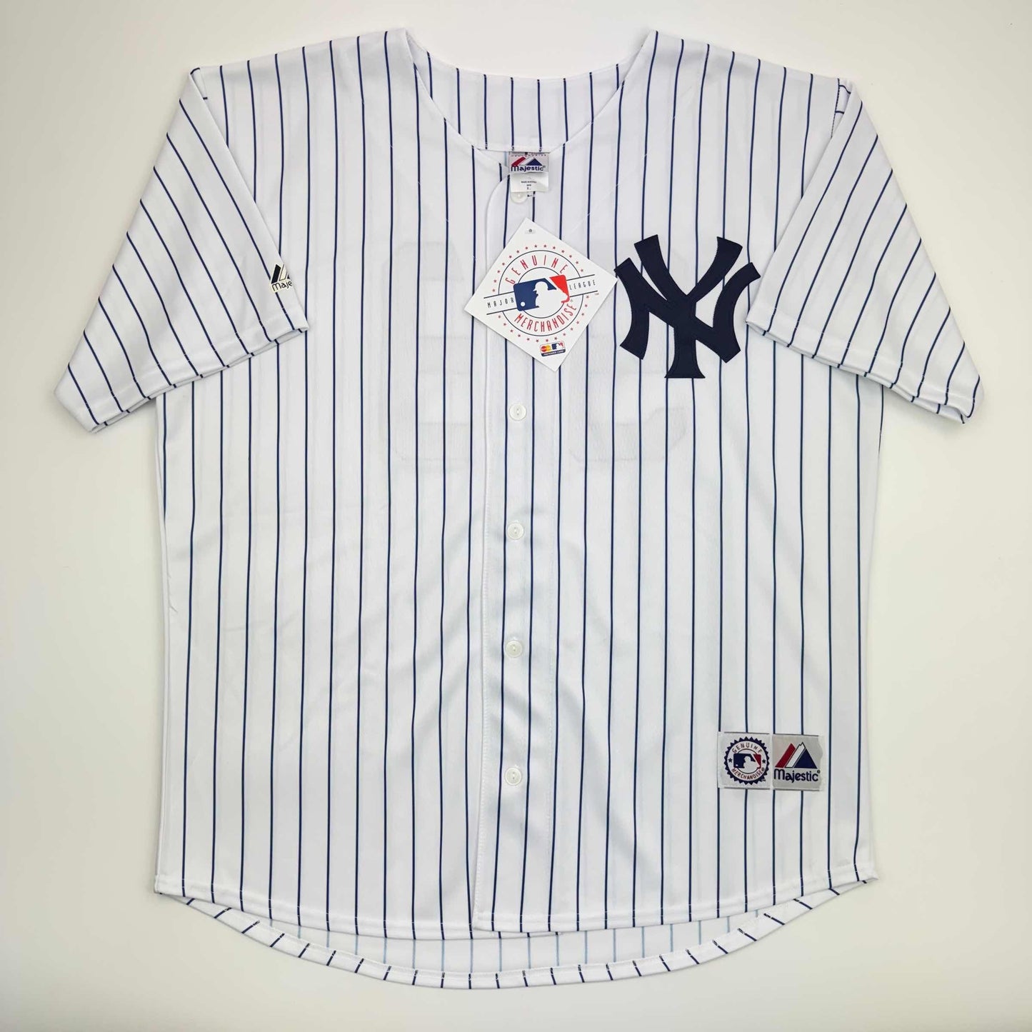 Autographed/Signed Aaron Judge New York Yankees Authentic Majestic Pinstripe Baseball Jersey Fanatics COA