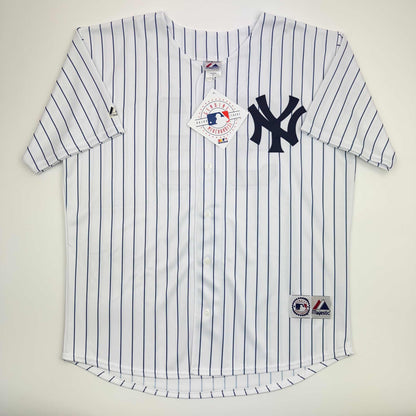 Autographed/Signed Aaron Judge New York Yankees Authentic Majestic Pinstripe Baseball Jersey Fanatics COA