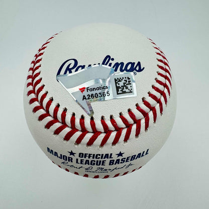 Autographed/Signed Aaron Judge Rawlings Official Major League Baseball ROML Fanatics COA