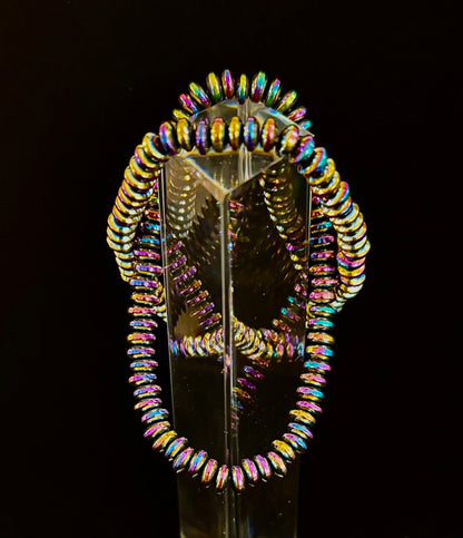 🌈 Rainbow Hue Metal Bracelet – Medium to Large Wrists