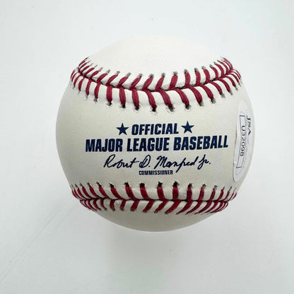 Autographed/Signed Chipper Jones HOF 18 Rawlings Official Major League Baseball ROML JSA COA