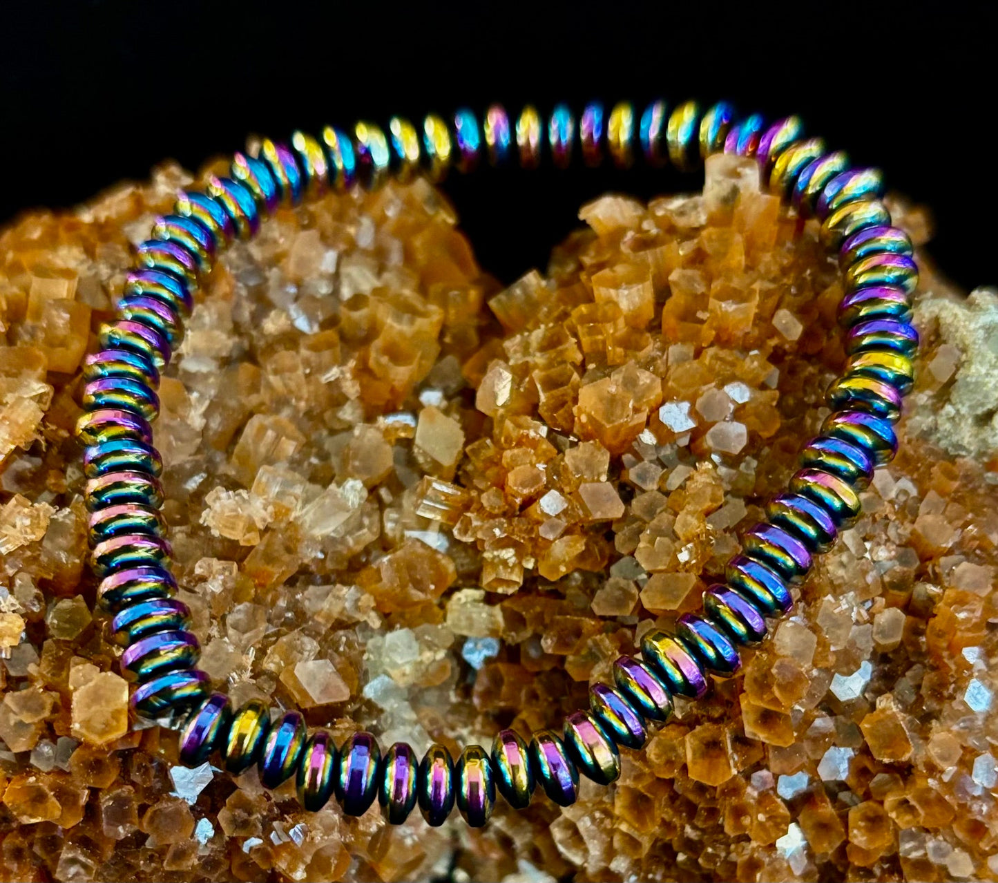 🌈 Rainbow Hue Metal Bracelet – Medium to Large Wrists