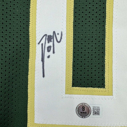 Autographed/Signed Damian Lillard Milwaukee Green Basketball Jersey Beckett BAS COA #2