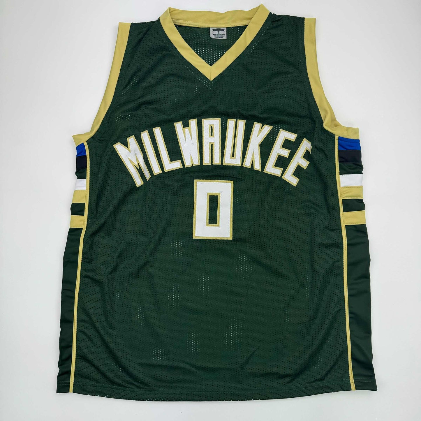 Autographed/Signed Damian Lillard Milwaukee Green Basketball Jersey Beckett BAS COA #2