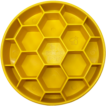 Honeycomb eBowl Deep Slow Feeder Dog Bowl for Enrichment | USA Made