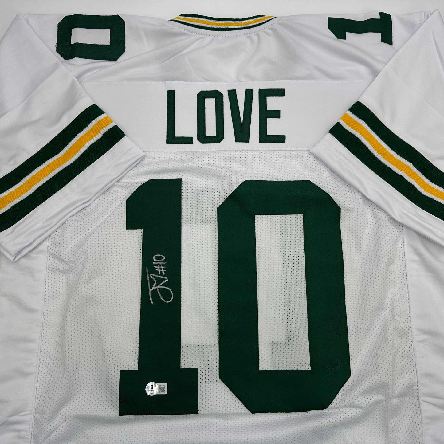 Autographed/Signed Jordan Love Green Bay White Football Jersey Beckett BAS COA