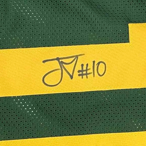 Autographed/Signed Jordan Love Green Bay Color Rush Football Jersey Beckett BAS COA