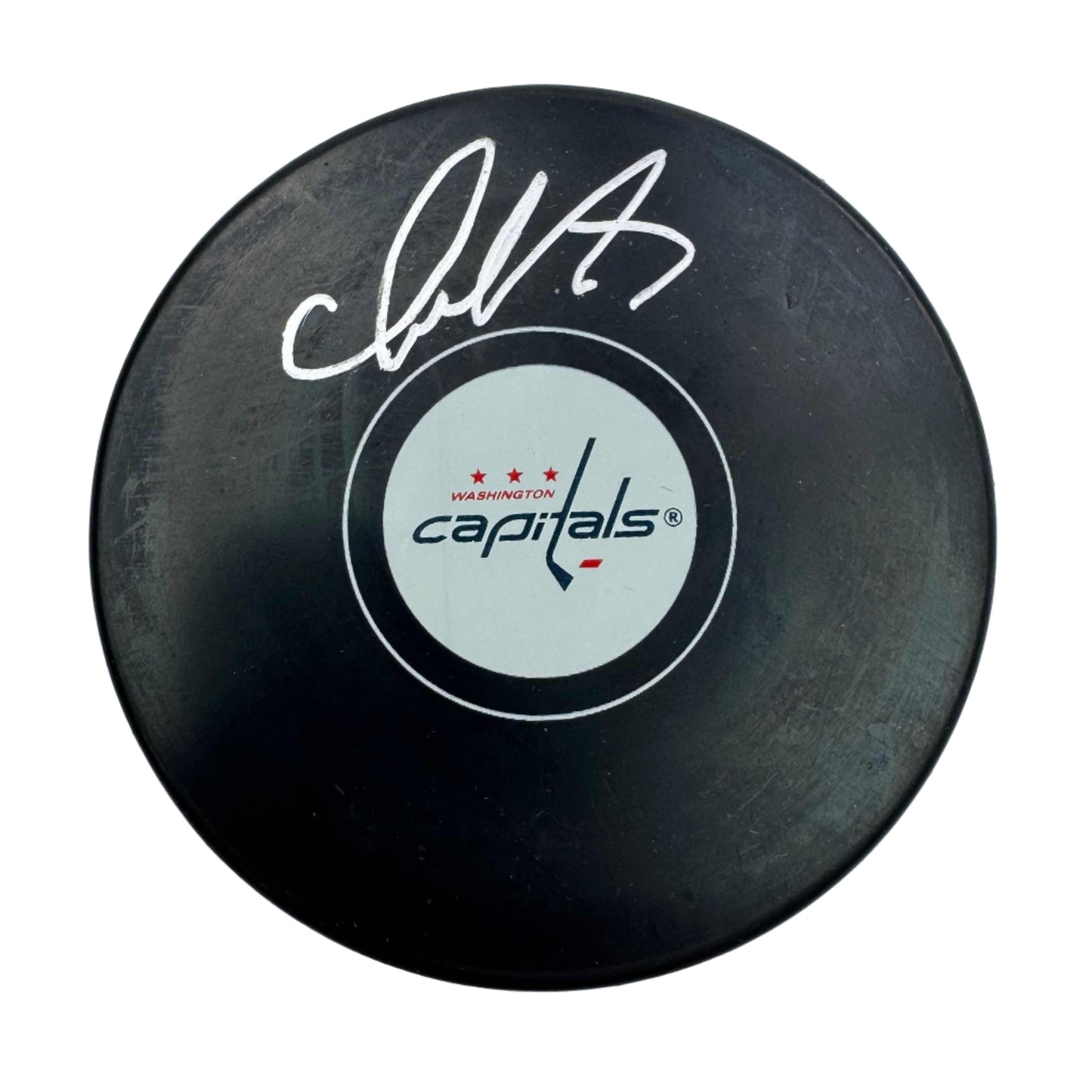 Autographed/Signed Alexander Alex Ovechkin Washington Capitals Logo Hockey Puck Fanatics COA