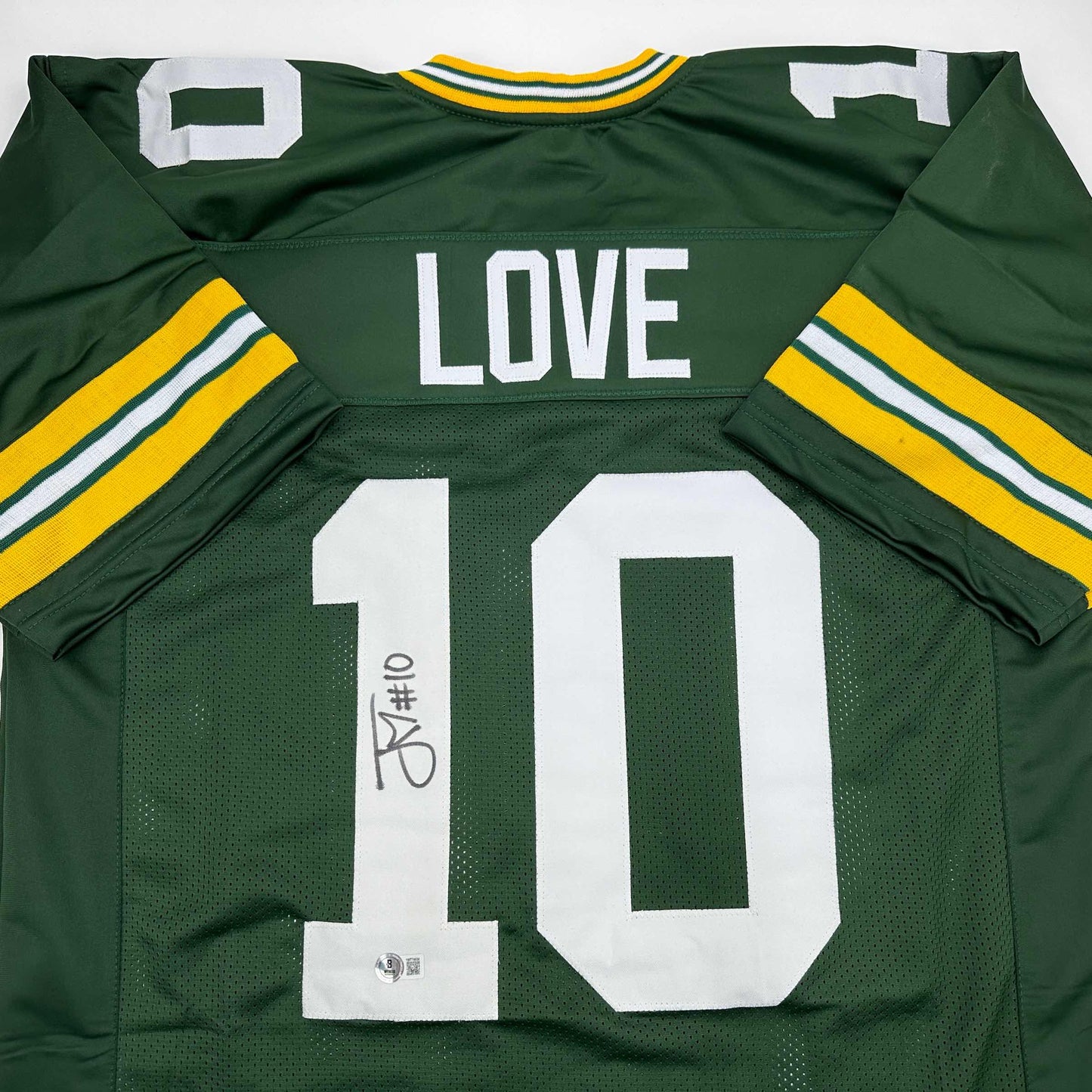 Autographed/Signed Jordan Love Green Bay Green Football Jersey Beckett BAS COA