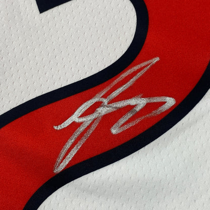 Autographed/Signed Fred VanVleet Toronto Raptors White Basketball Jersey JSA COA