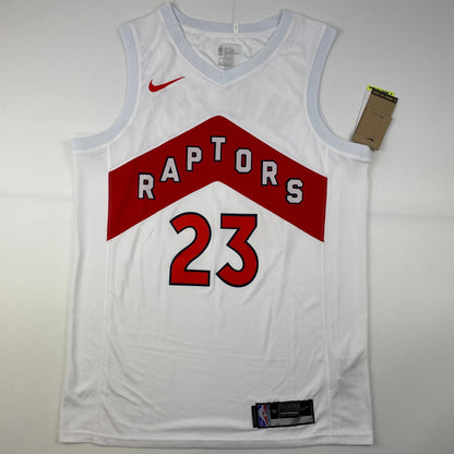 Autographed/Signed Fred VanVleet Toronto Raptors White Basketball Jersey JSA COA