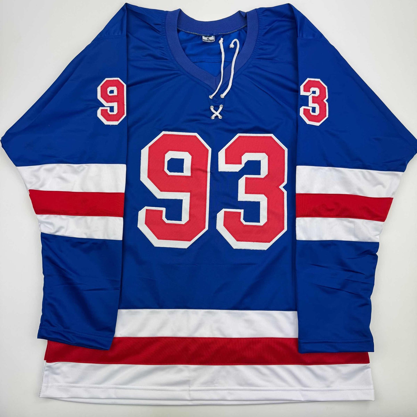 Autographed/Signed Mika Zibanejad New York Blue Hockey Jersey Beckett BAS COA