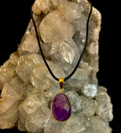 Crystal Drop Necklace – 1 inch Teardrop Pendant (Made in Australia)