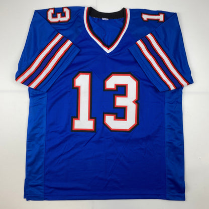 Autographed/Signed Gabriel Gabe Davis Buffalo Blue Football Jersey Beckett BAS COA