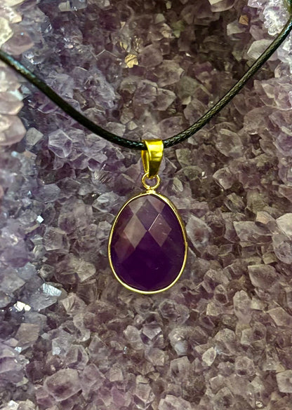 Crystal Drop Necklace – 1 inch Teardrop Pendant (Made in Australia)