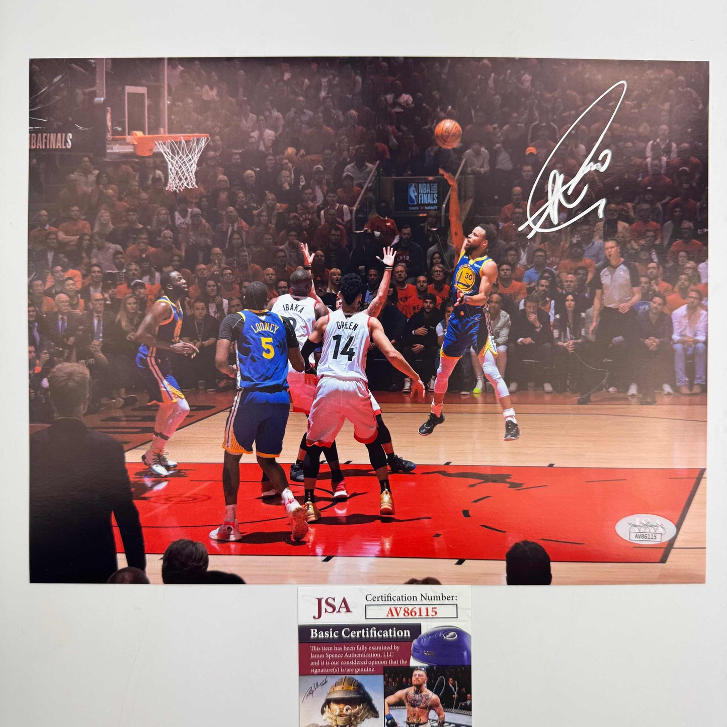 Autographed/Signed Stephen Steph Curry Golden State Warriors 8x10 Basketball Photo JSA COA