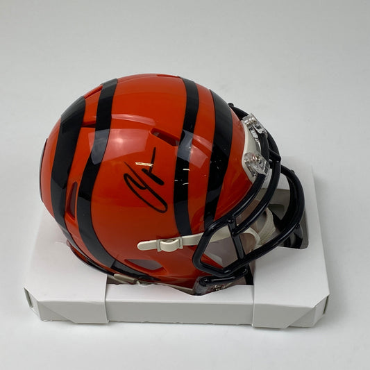 Autographed/Signed Chad Johnson Ochocinco Cincinnati Bengals Mini Football Helmet Beckett BAS COA