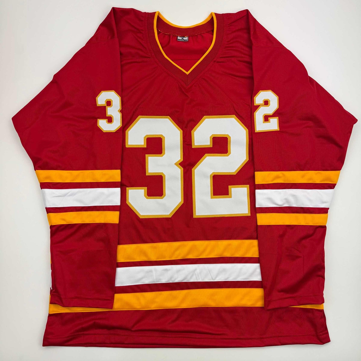 Autographed/Signed Dustin Wolf Calgary Red Hockey Jersey Beckett BAS COA