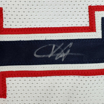 Autographed/Signed Vince Carter New Jersey NJ White Basketball Jersey PSA/DNA COA