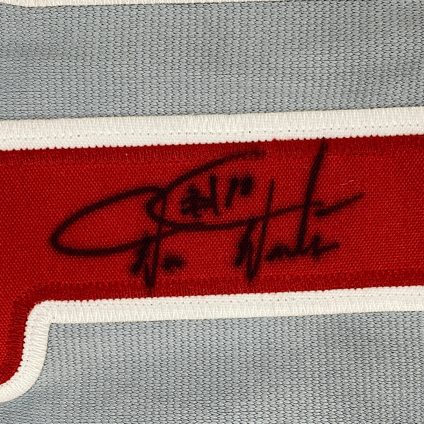 Autographed/Signed Darren Daulton Philadelphia Grey Baseball Jersey JSA COA