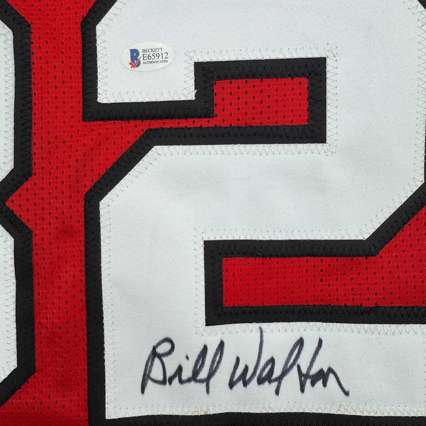 Autographed/Signed Bill Walton Portland Red Basketball Jersey JSA COA