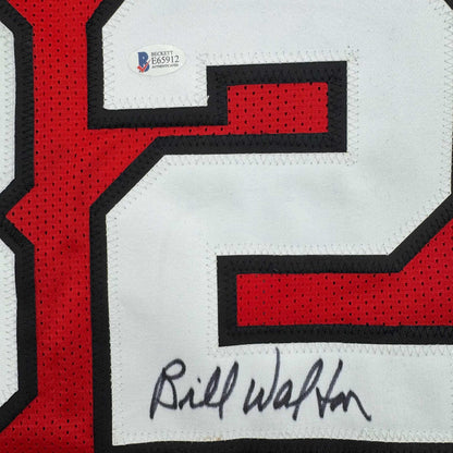 Autographed/Signed Bill Walton Portland Red Basketball Jersey JSA COA