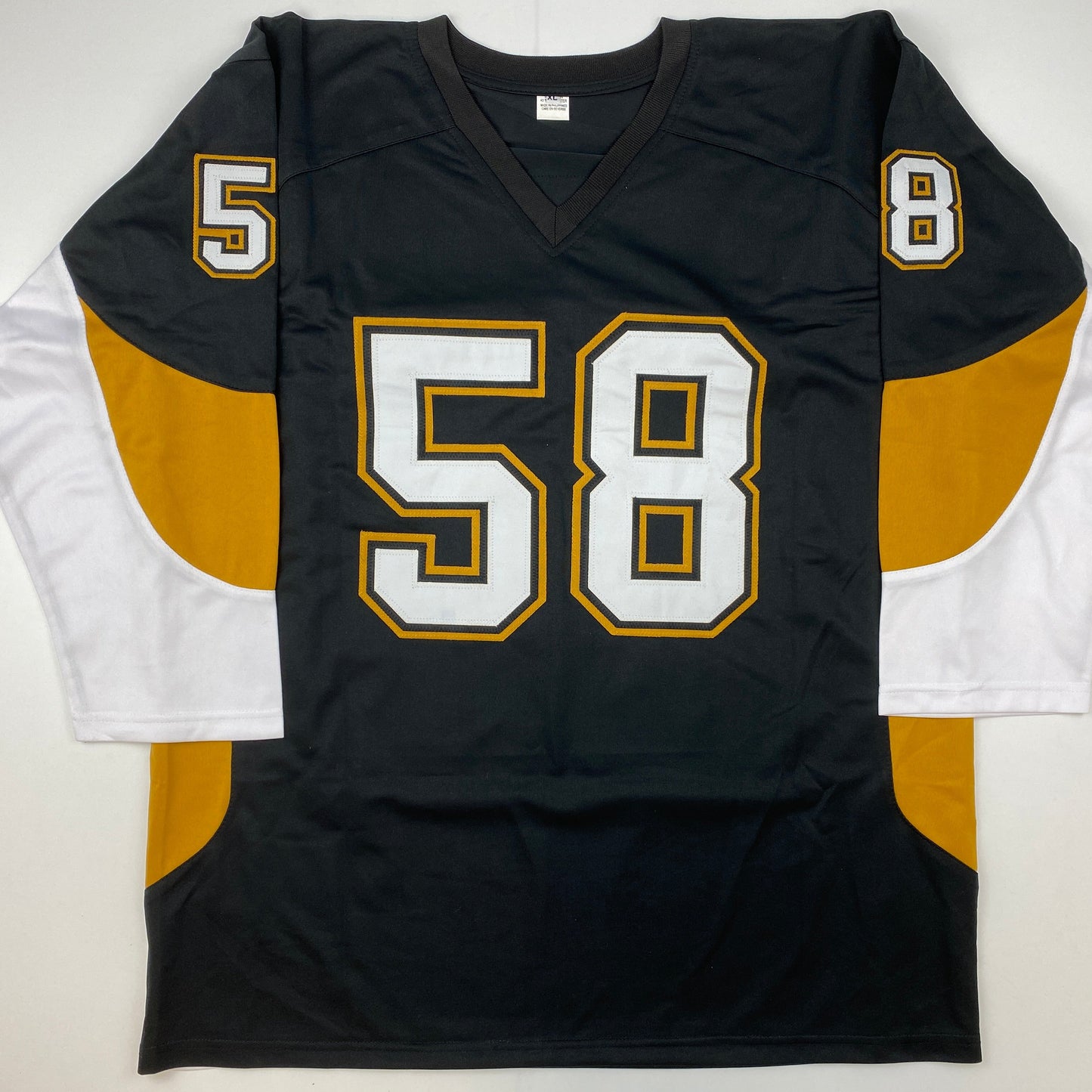 Autographed/Signed Kris Letang Pittsburgh Black Hockey Jersey JSA COA