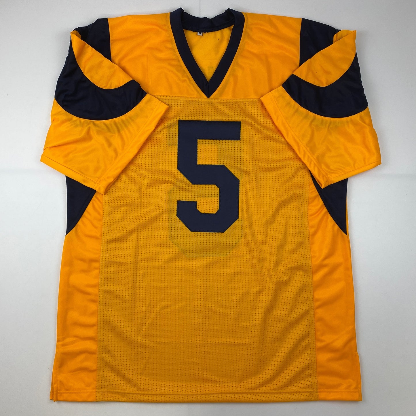 Autographed/Signed Jalen Ramsey Los Angeles LA Yellow Color Rush Football Jersey JSA COA