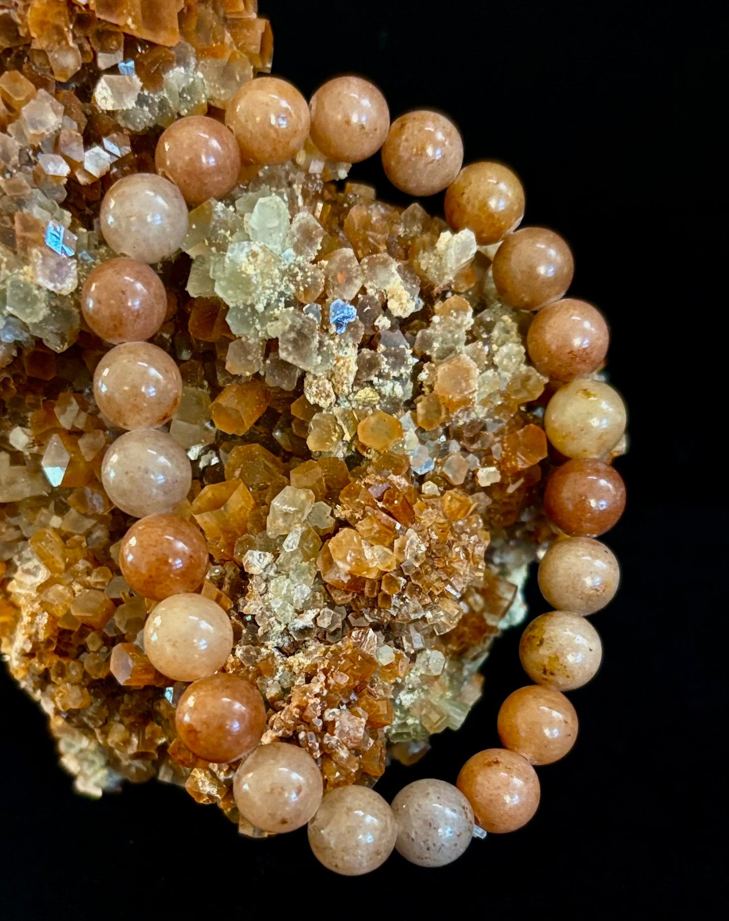 🍓 Dark Strawberry Quartz Bracelet – 8mm Beads, Medium Wrists