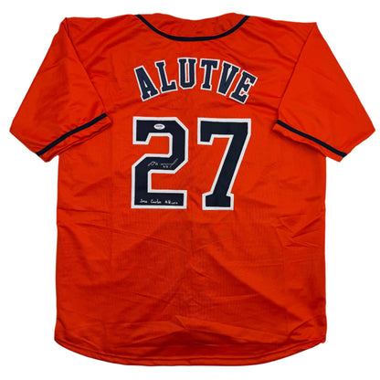 Autographed/Signed Jose Altuve Houston Orange Baseball Jersey PSA/DNA COA