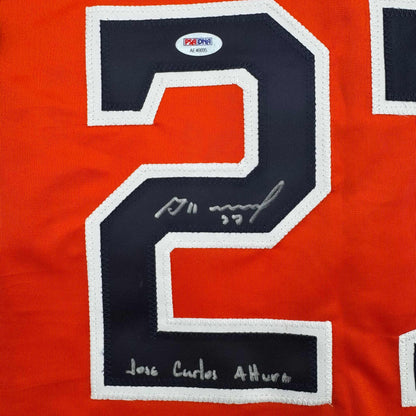 Autographed/Signed Jose Altuve Houston Orange Baseball Jersey PSA/DNA COA
