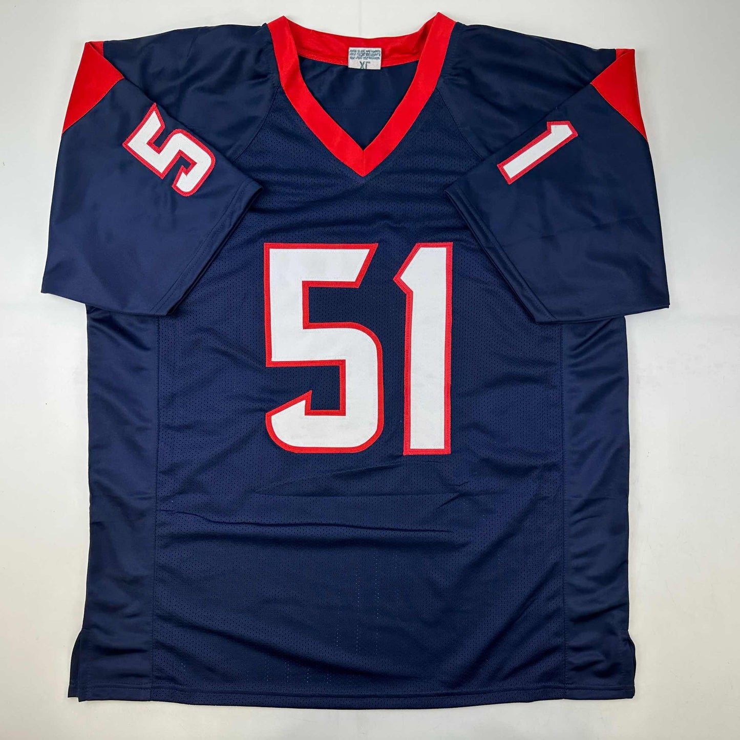 Autographed/Signed Will Anderson Jr. Houston Blue Football Jersey PSA/DNA COA