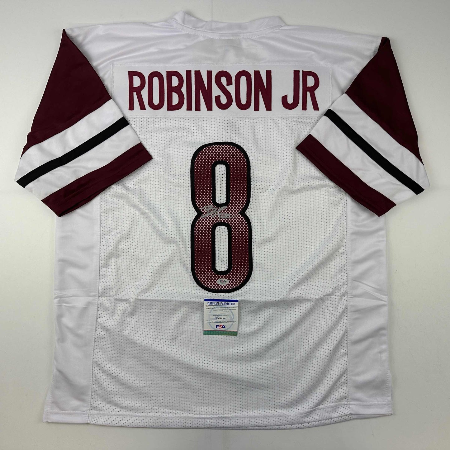 Autographed/Signed Brian Robinson Jr. Washington White Football Jersey PSA/DNA COA
