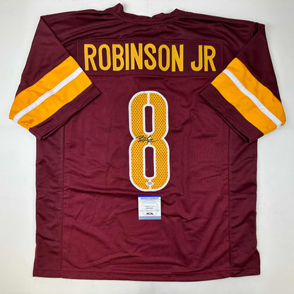 Autographed/Signed Brian Robinson Jr. Washington Burgundy Football Jersey PSA/DNA COA