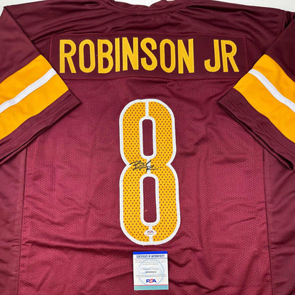 Autographed/Signed Brian Robinson Jr. Washington Burgundy Football Jersey PSA/DNA COA