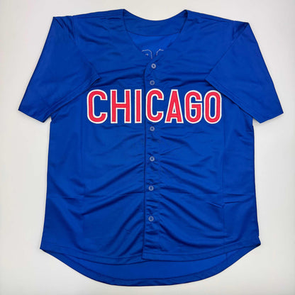 Autographed/Signed Sammy Sosa Chicago Blue Baseball Jersey JSA COA