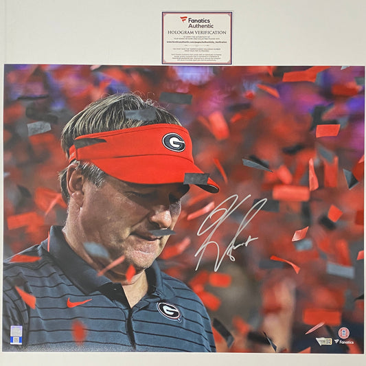 Autographed/Signed Kirby Smart Georgia Bulldogs 2021 National Champions 16x20 College Football Photo Fanatics COA