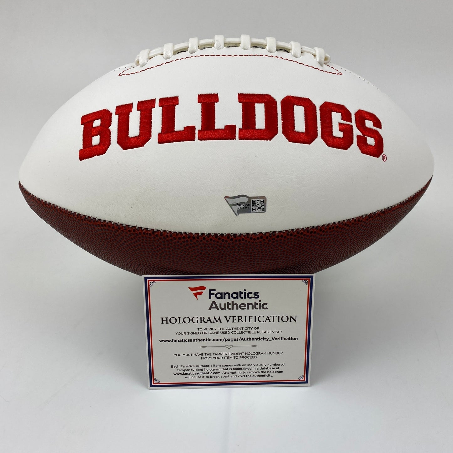 Autographed/Signed Kirby Smart Georgia Bulldogs Full Size FS F/S White Panel Logo College Football Fanatics COA