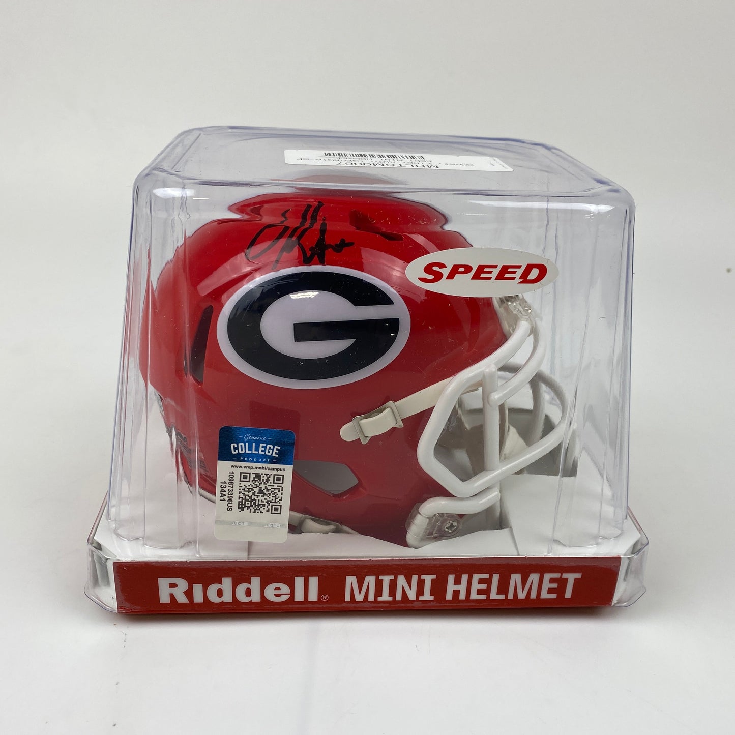 Autographed/Signed Kirby Smart Georgia Bulldogs Mini College Football Helmet Fanatics COA