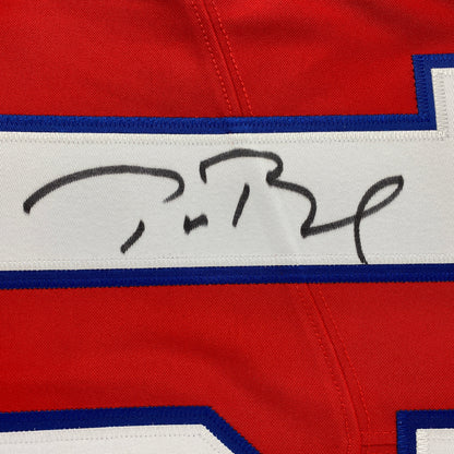 Autographed/Signed Tom Brady New England Patriots Red Authentic Nike Limited Football Jersey Fanatics COA/LOA
