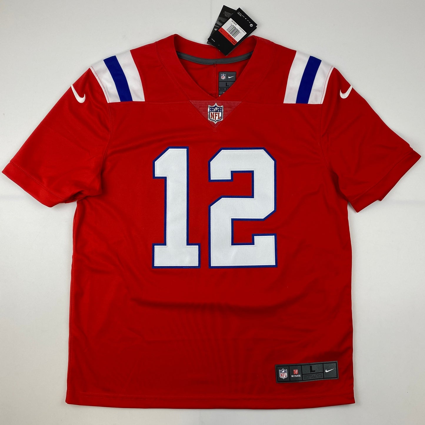 Autographed/Signed Tom Brady New England Patriots Red Authentic Nike Limited Football Jersey Fanatics COA/LOA