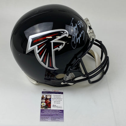 Autographed/Signed Tony Gonzalez Atlanta Falcons Full Size FS F/S Replica Football Helmet JSA COA